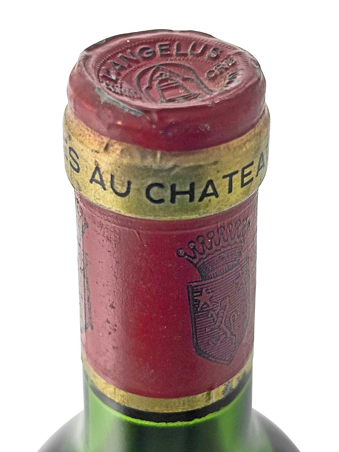 Kapsel einer Weinflasche von Chateau Angelus 1979
