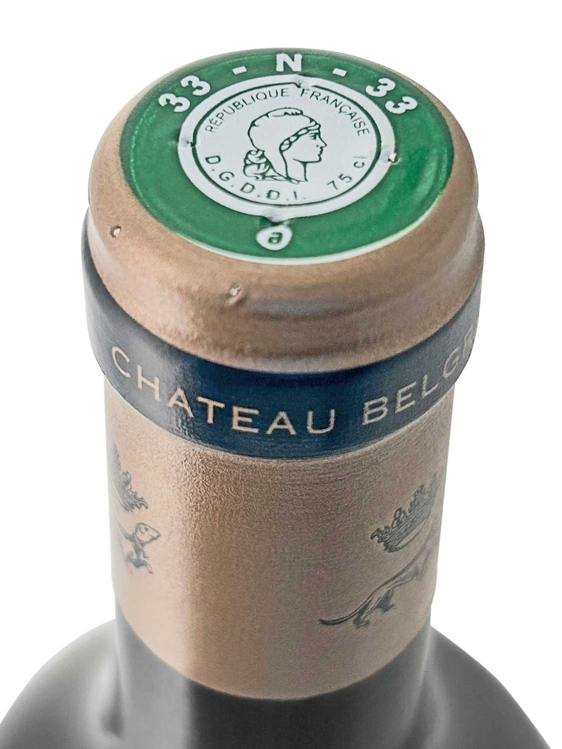 Kapsel einer Weinflasche von Chateau Belgrave 2021