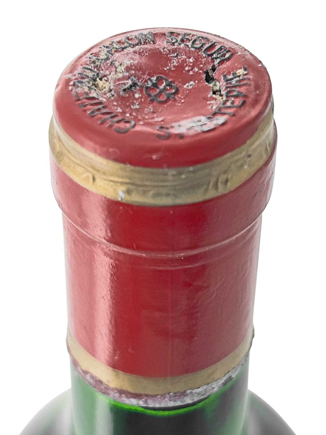 Kapsel einer Weinflasche von Chateau Calon Segur 1986