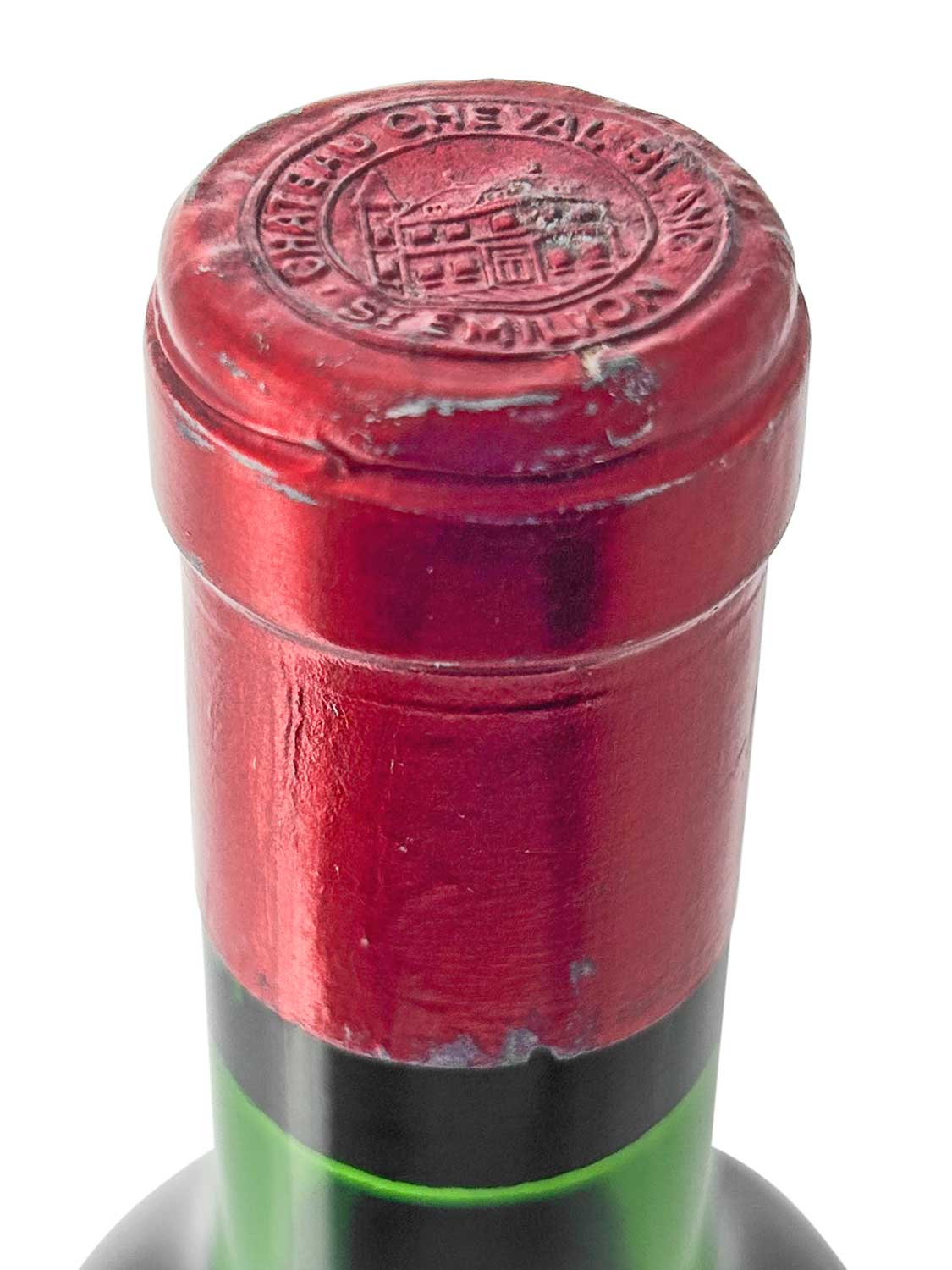 Kapsel einer Weinflasche von Chateau Cheval Blanc 1969