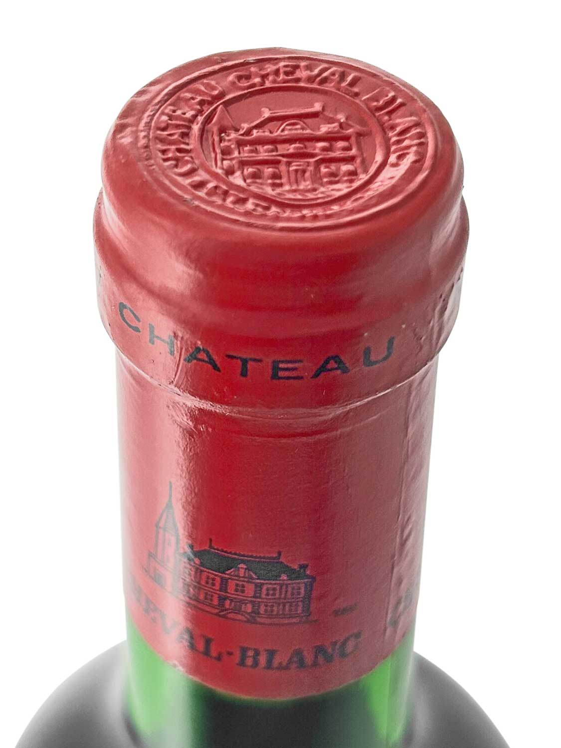 Kapsel einer Weinflasche von Chateau Cheval Blanc 1976