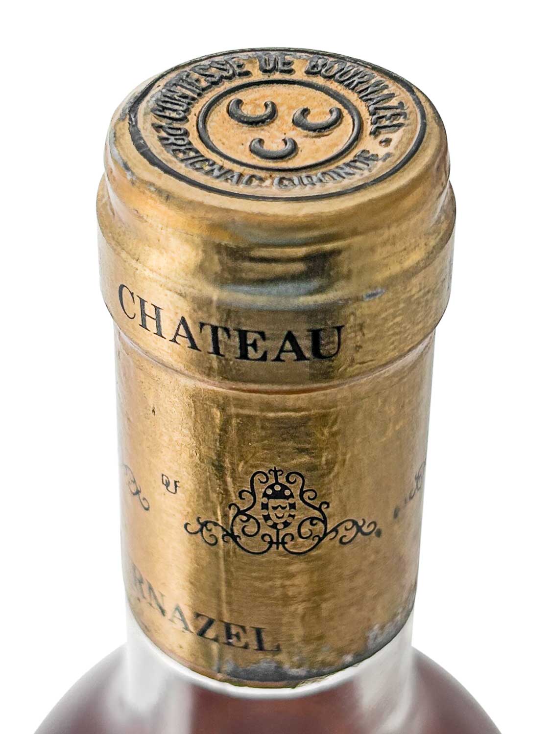 Kapsel einer Weinflasche von Chateau de Malle 1985