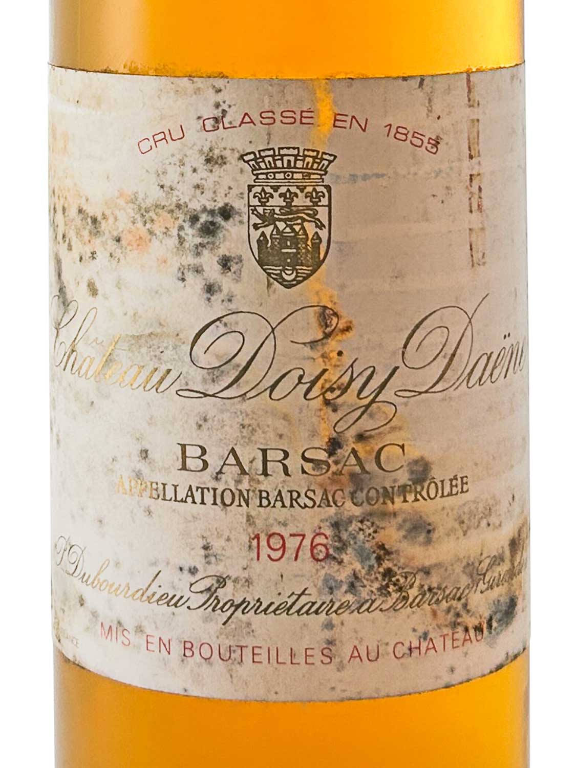 Etikett einer Weinflasche von Chateau Doisy Daene 1976