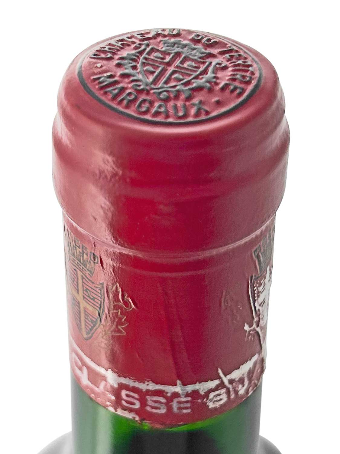 Kapsel einer Weinflasche von Chateau du Tertre 1990