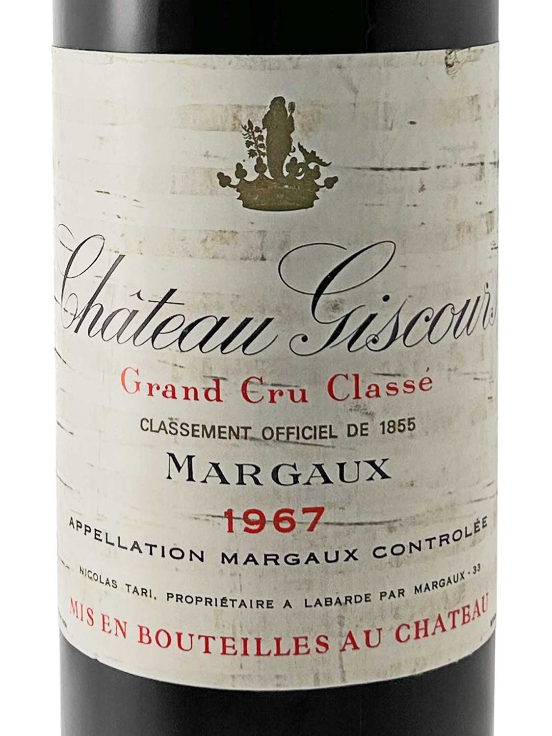 Etikett einer Weinflasche von Chateau Giscours 1967