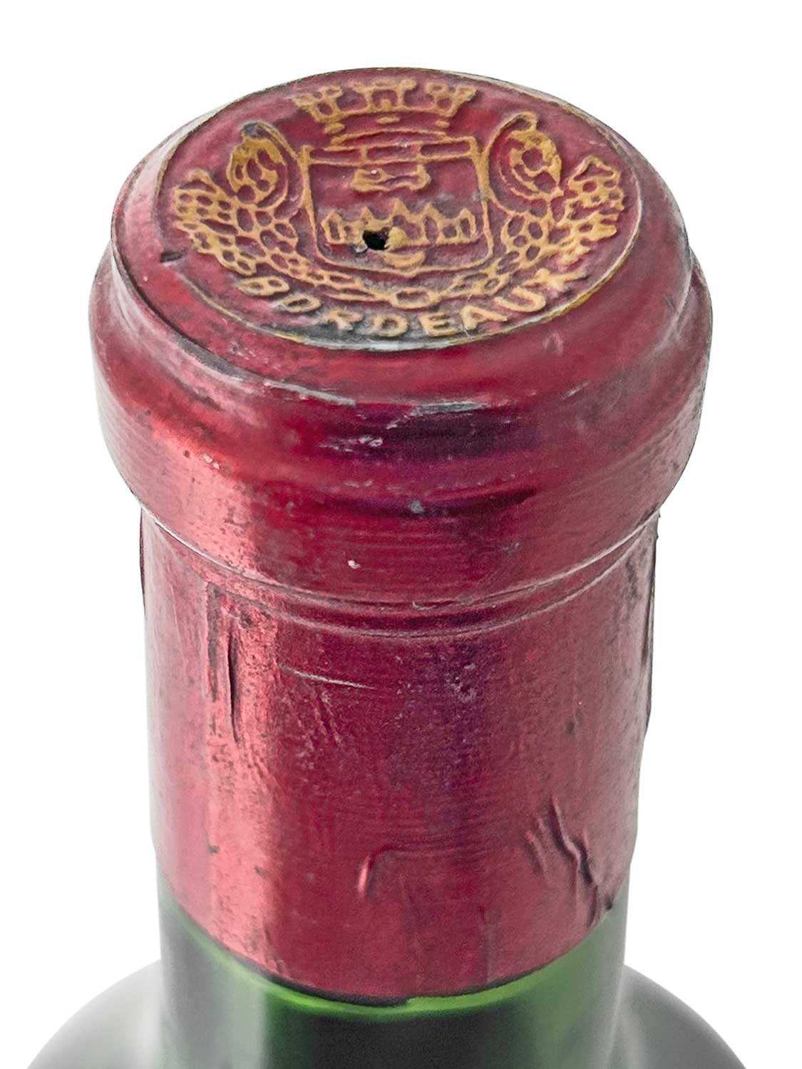 Kapsel einer Weinflasche von Chateau Kirwan 1966