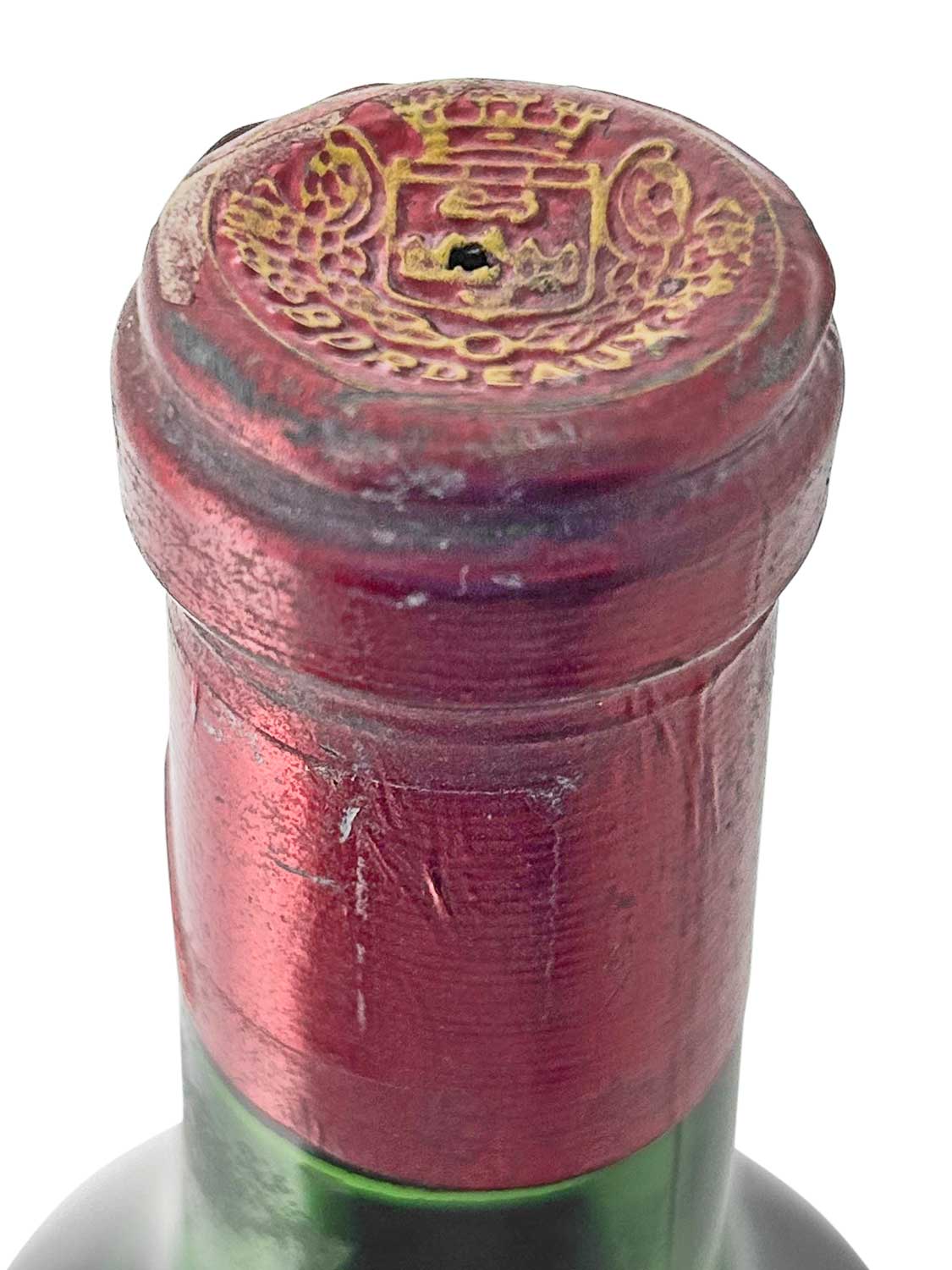 Kapsel einer Weinflasche von Chateau Kirwan 1966