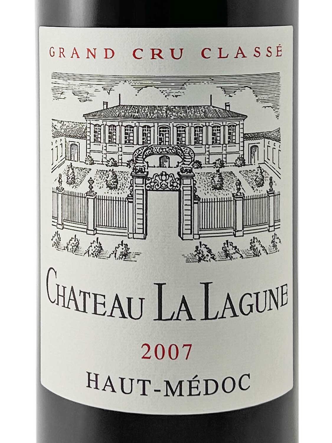 Ein Etikett einer Weinflasche von Chateau la Lagune 2007