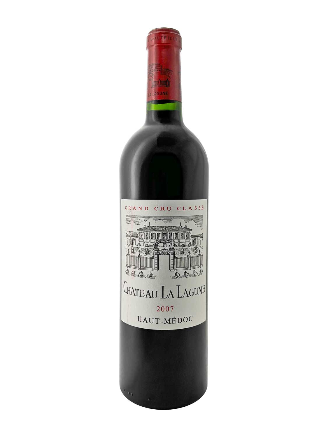 Eine Weinflasche von Chateau la Lagune 2007