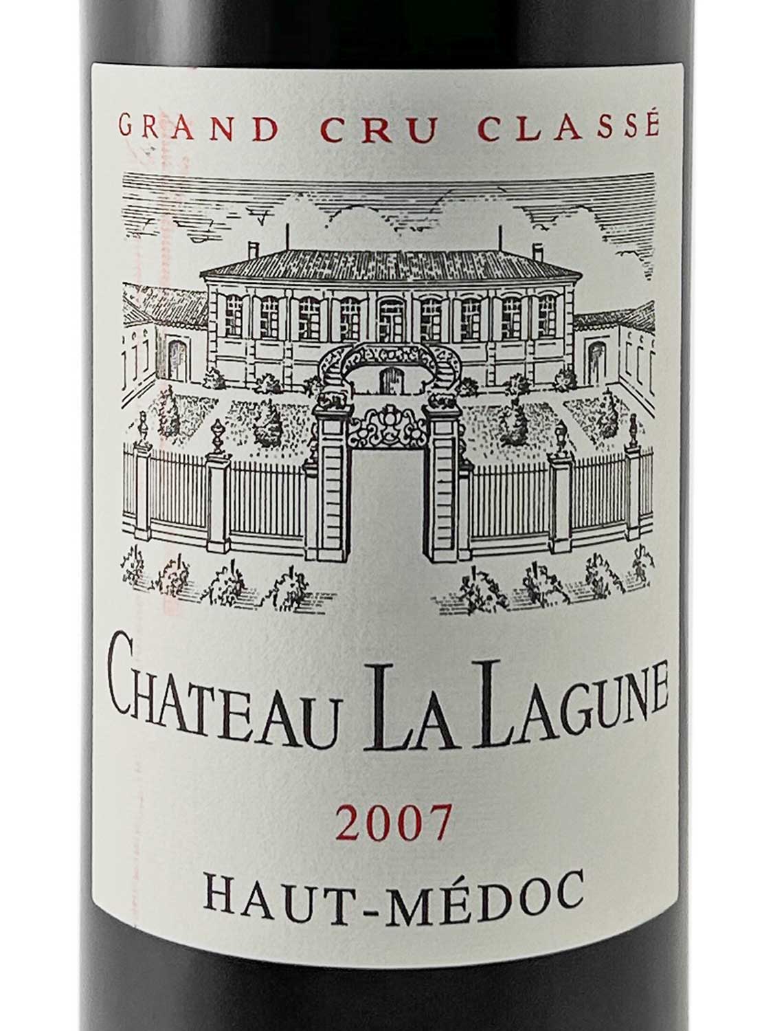 Ein Etikett einer Weinflasche von Chateau la Lagune 2007