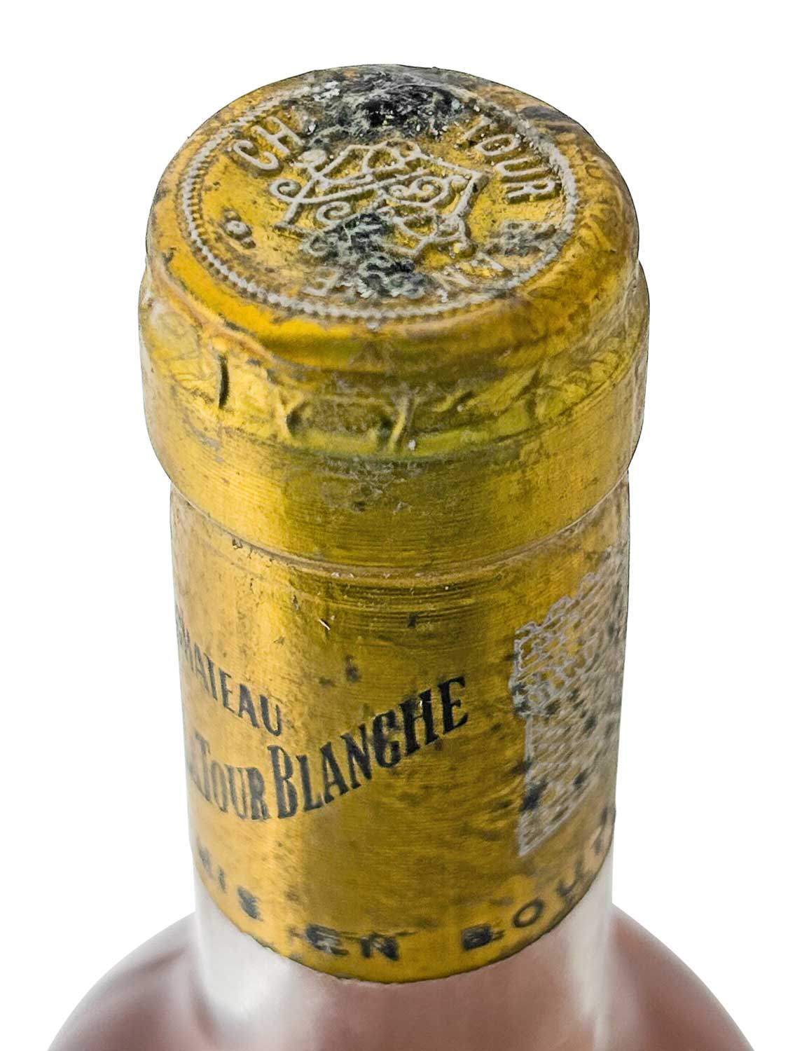 Kapsel einer Weinflasche von Chateau la Tour Blanche 1982