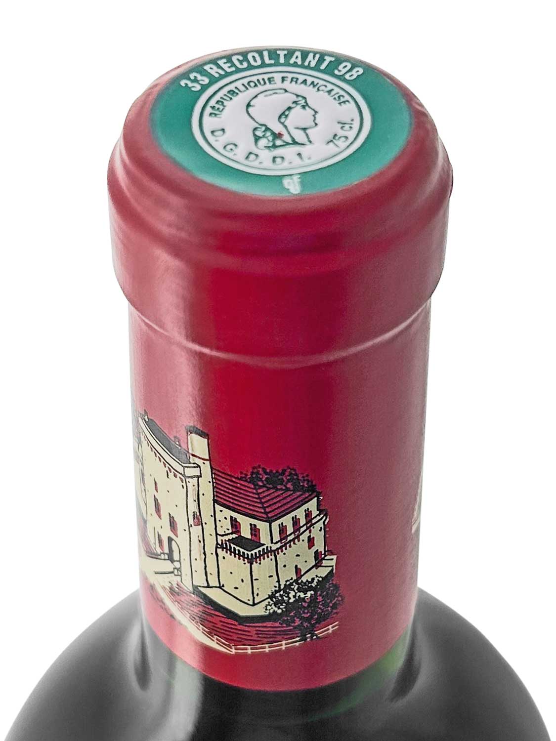 Kapsel einer Weinflasche von Chateau la Tour Carnet 2003