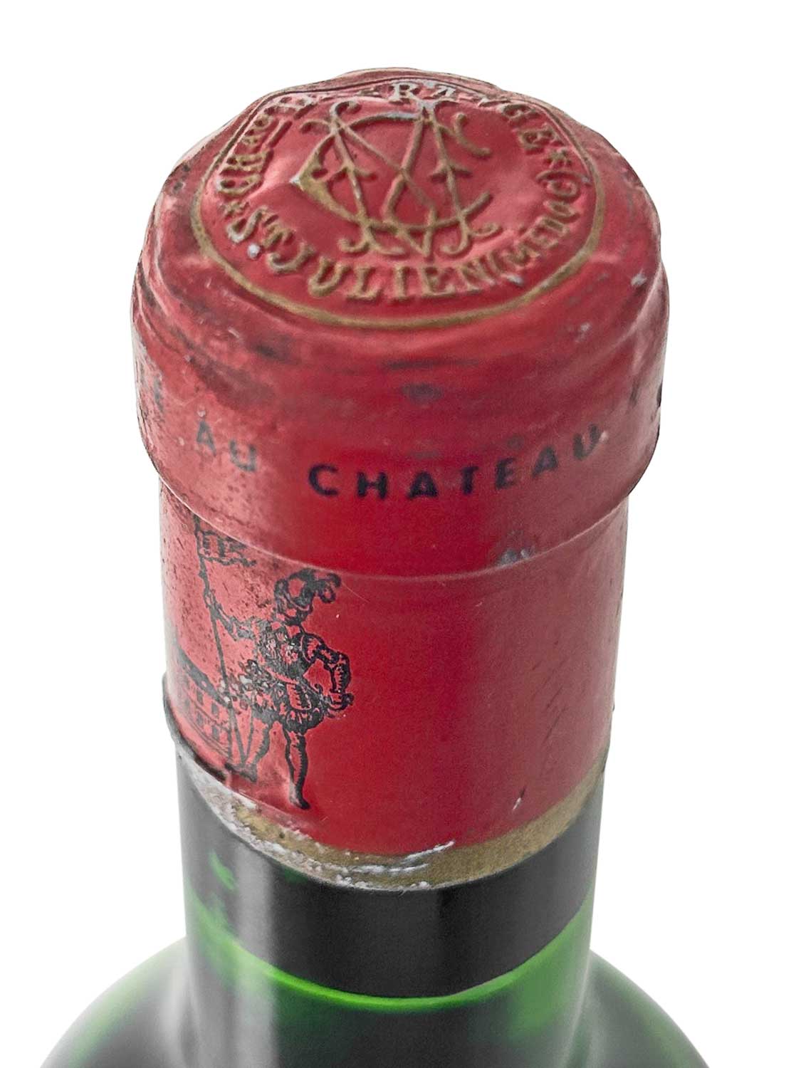 Kapsel einer Weinflasche von Chateau Lagrange 1971