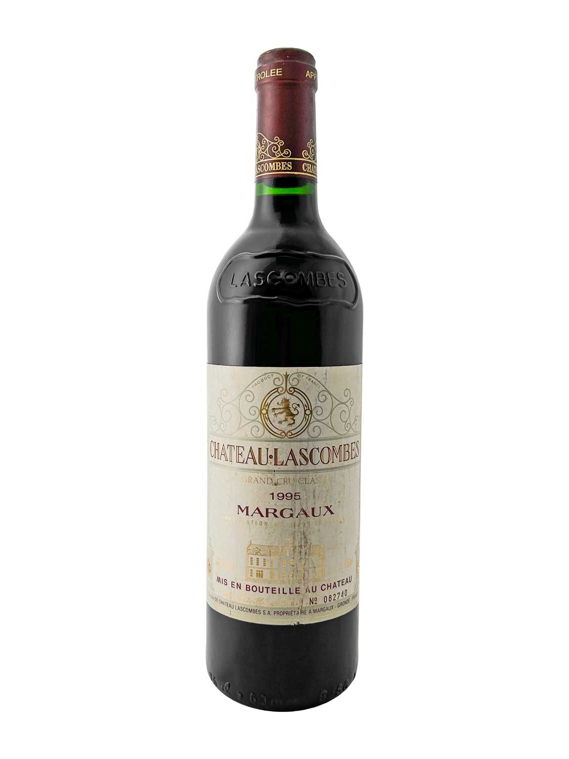 Eine Weinflasche von Chateau Lascombes 1995