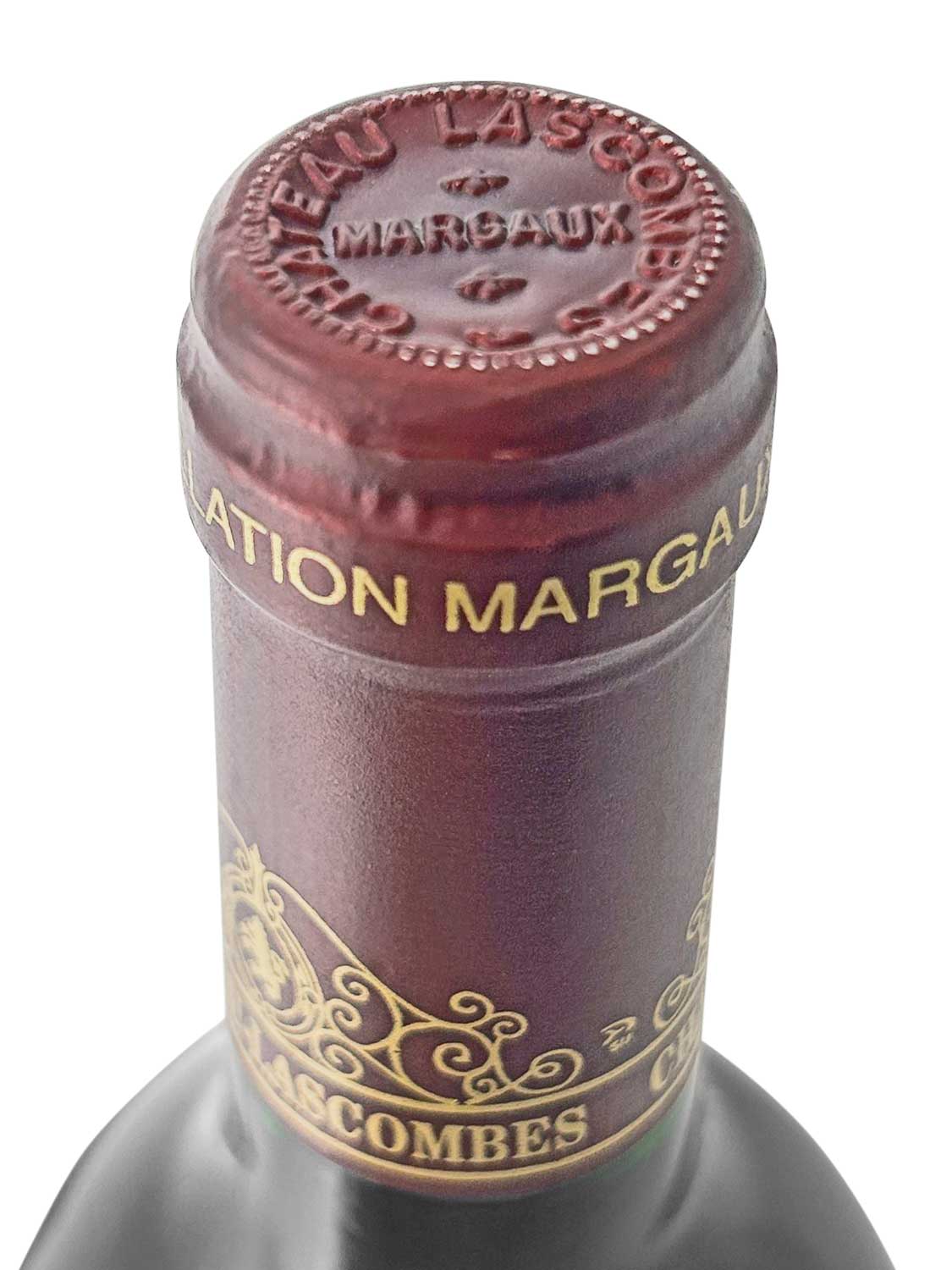 Eine Kapsel einer Weinflasche von Chateau Lascombes 1995