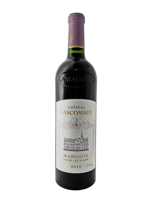 Eine Weinflasche von Chateau Lascombes 2010