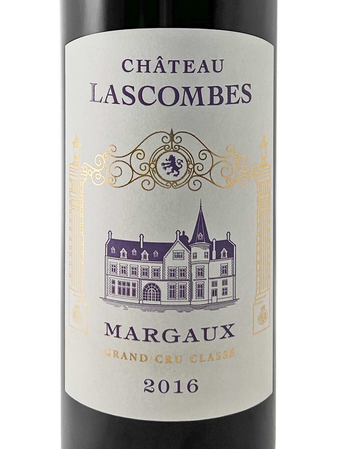 Ein Etikett einer Weinflasche von Chateau Lascombes 2016