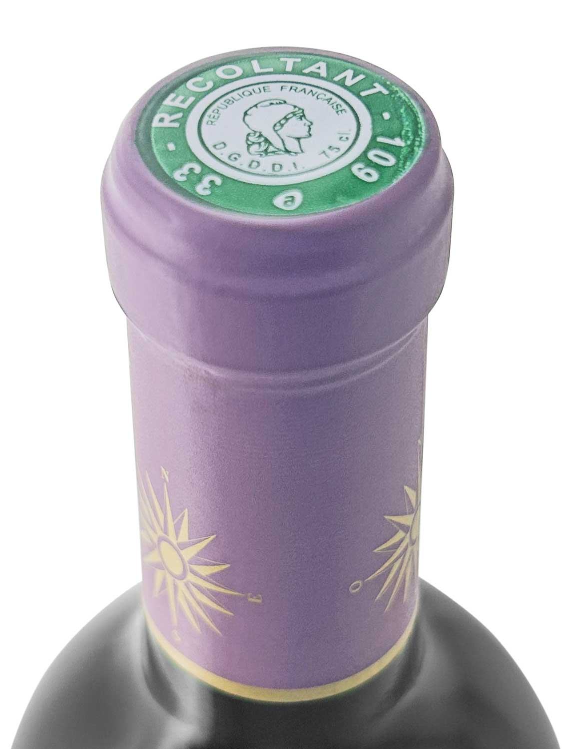 Eine Kapsel einer Weinflasche von Chateau Lascombes 2016