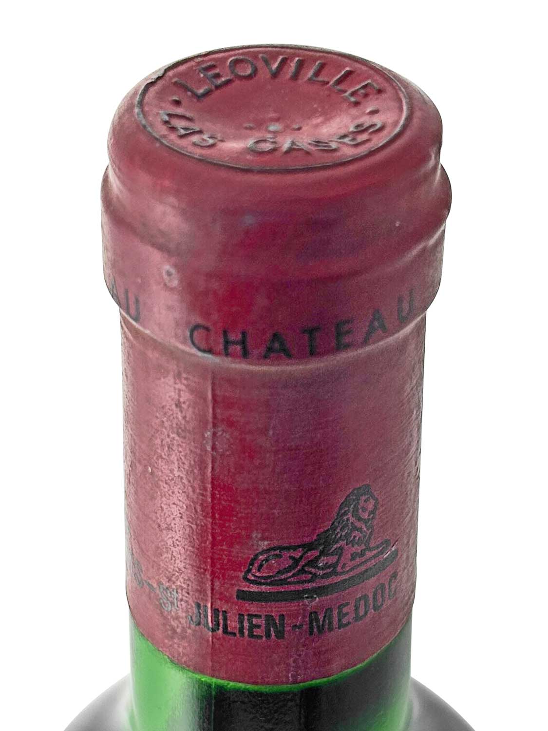Kapsel einer Weinflasche von Chateau Leoville las Cases 1978