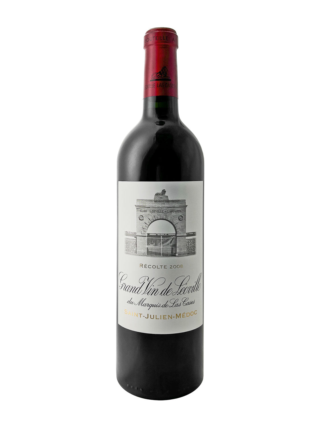Eine Weinflasche von Chateau Leoville las Cases 2008