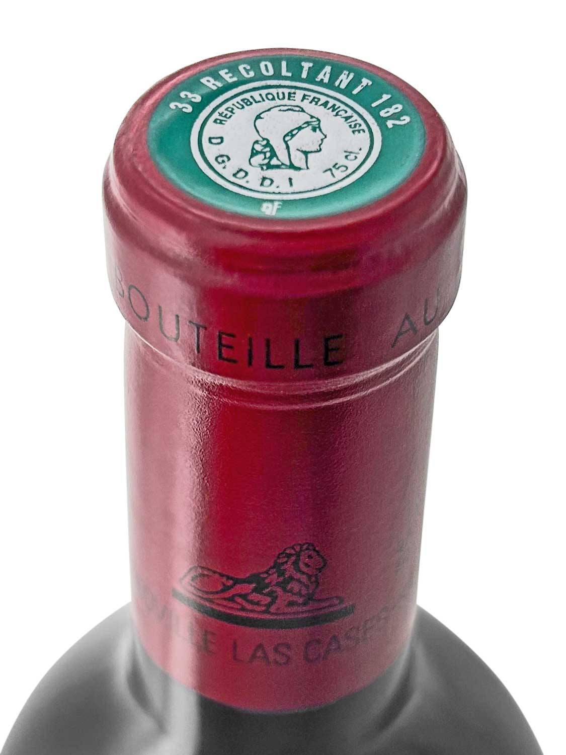 Kapsel einer Weinflasche von Chateau Leoville las Cases 2008