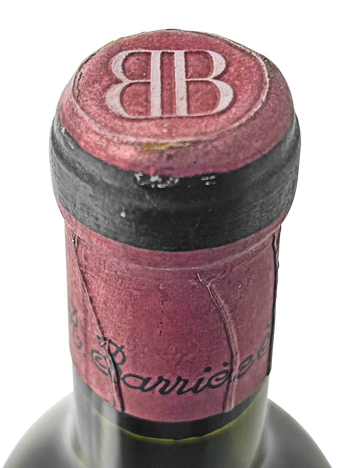 Kapsel einer Weinflasche von Chateau Lynch Bages 1952