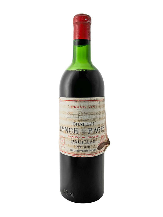 Eine Weinflasche von Chateau Lynch Bages 1972