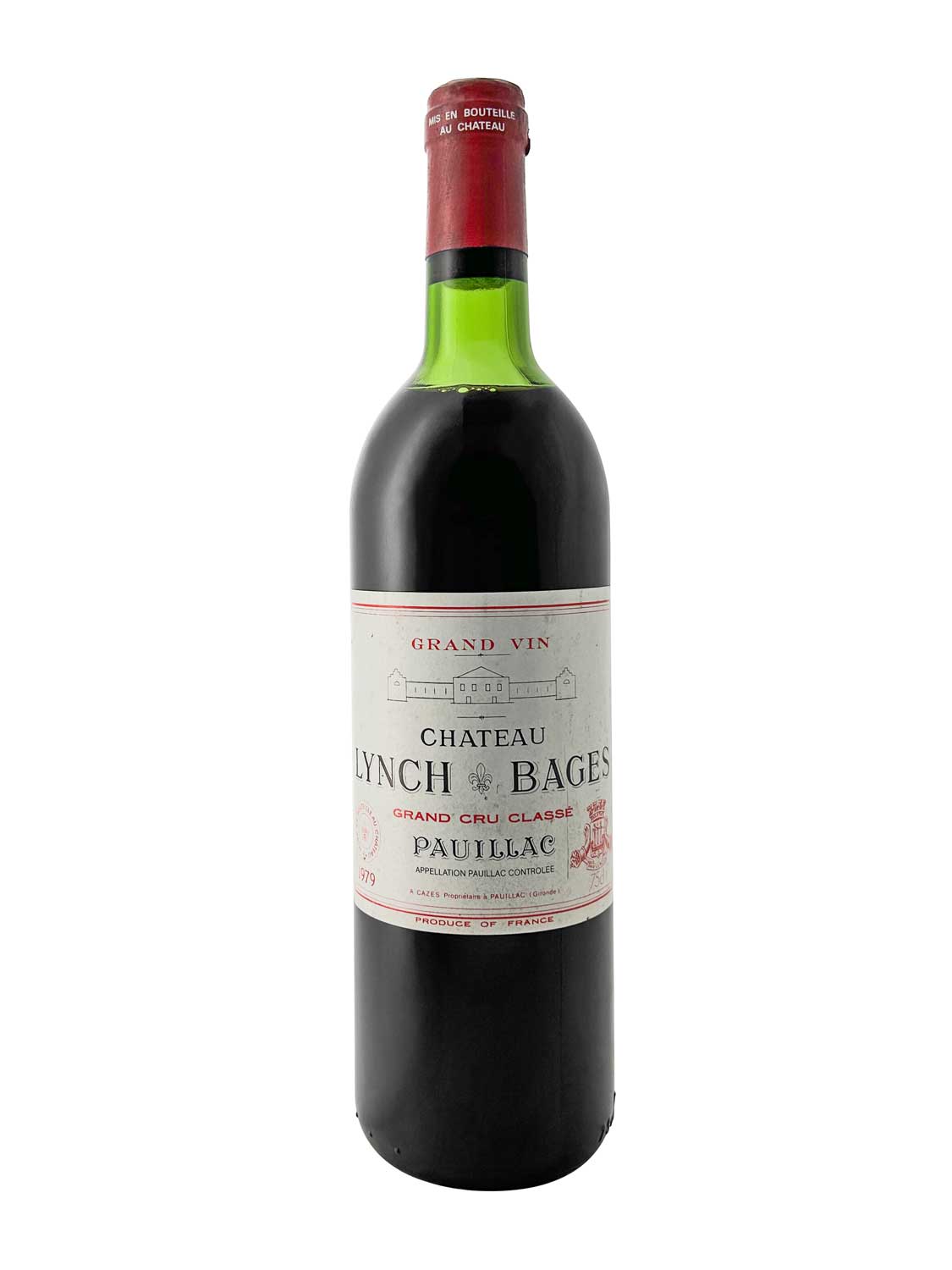 Eine Weinflasche von Chateau Lynch Bages 1979