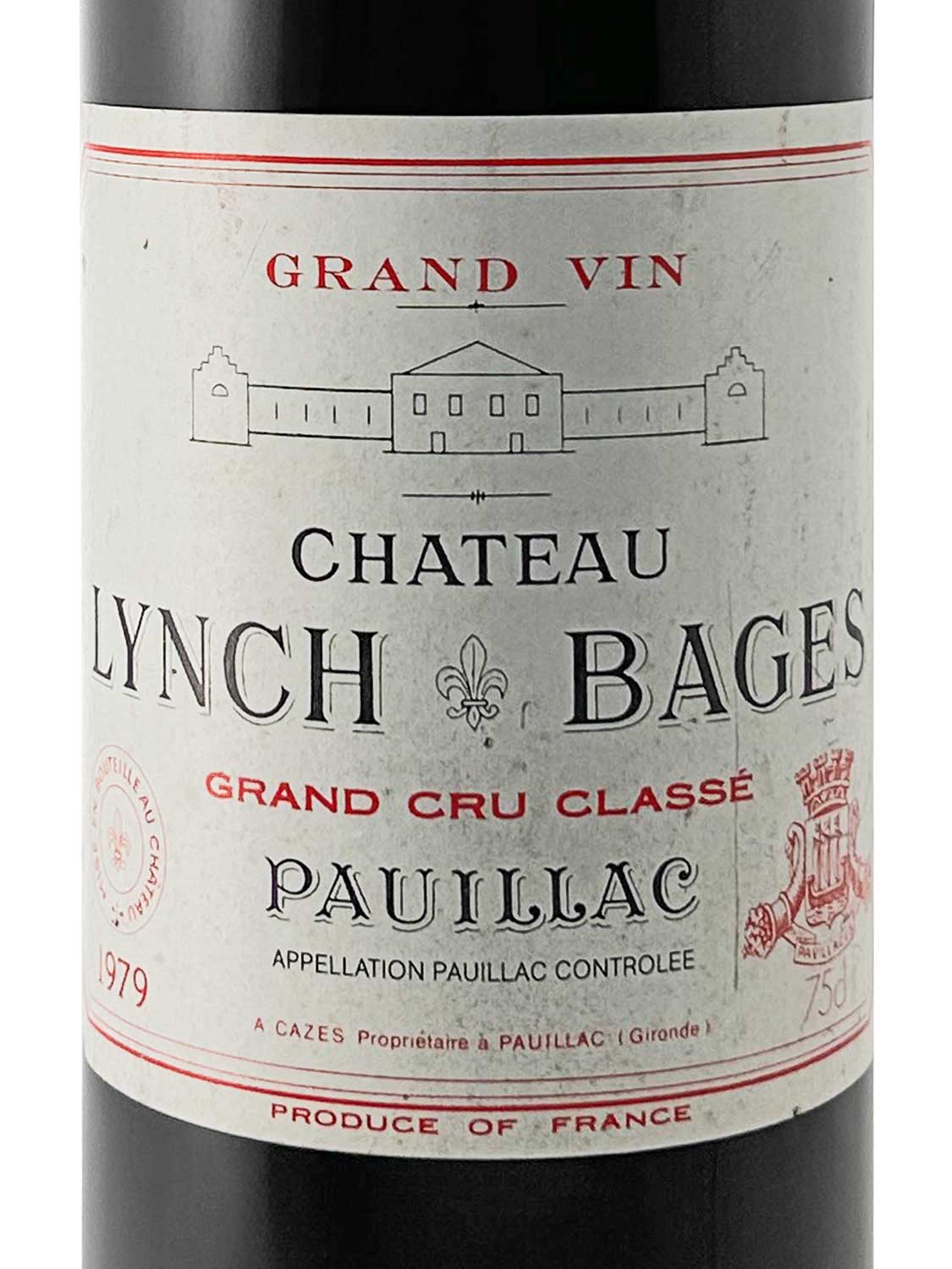 Etikett einer Weinflasche von Chateau Lynch Bages 1979