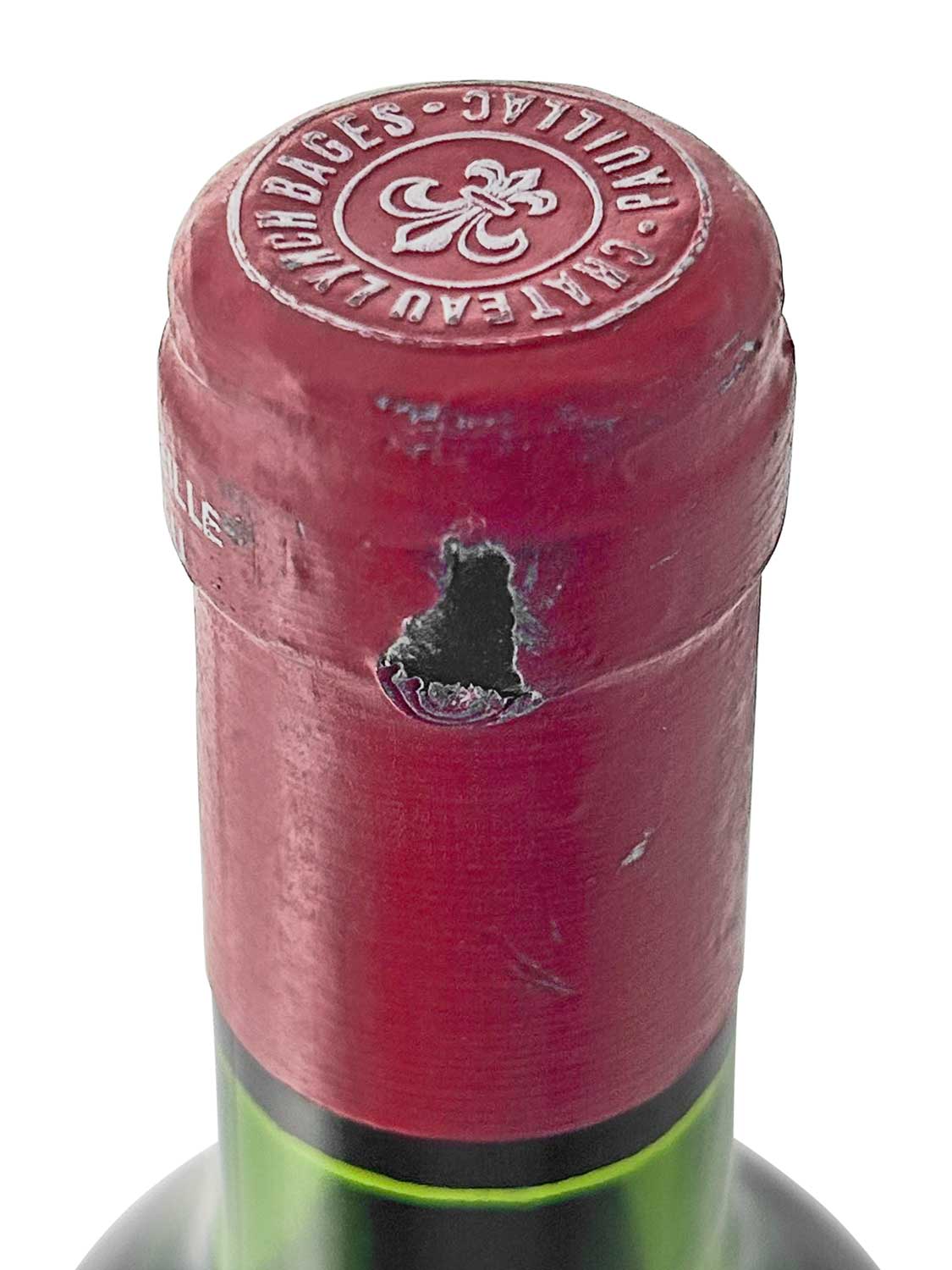 Kapsel einer Weinflasche von Chateau Lynch Bages 1979