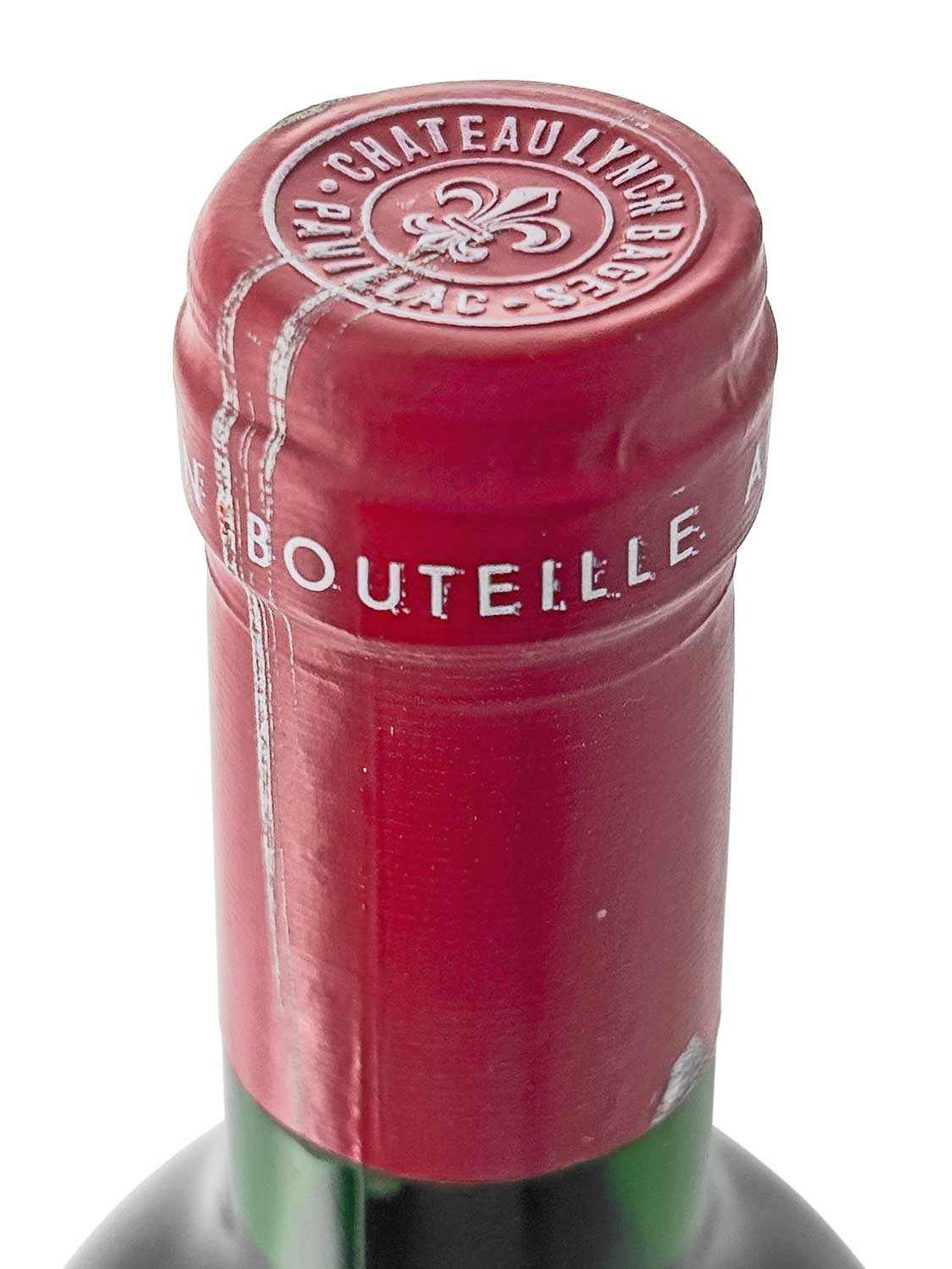 Kapsel einer Weinflasche von Chateau Lynch Bages 1985
