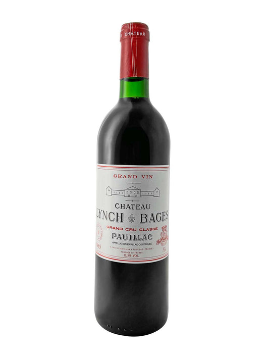 Eine Weinflasche von Chateau Lynch Bages 1985
