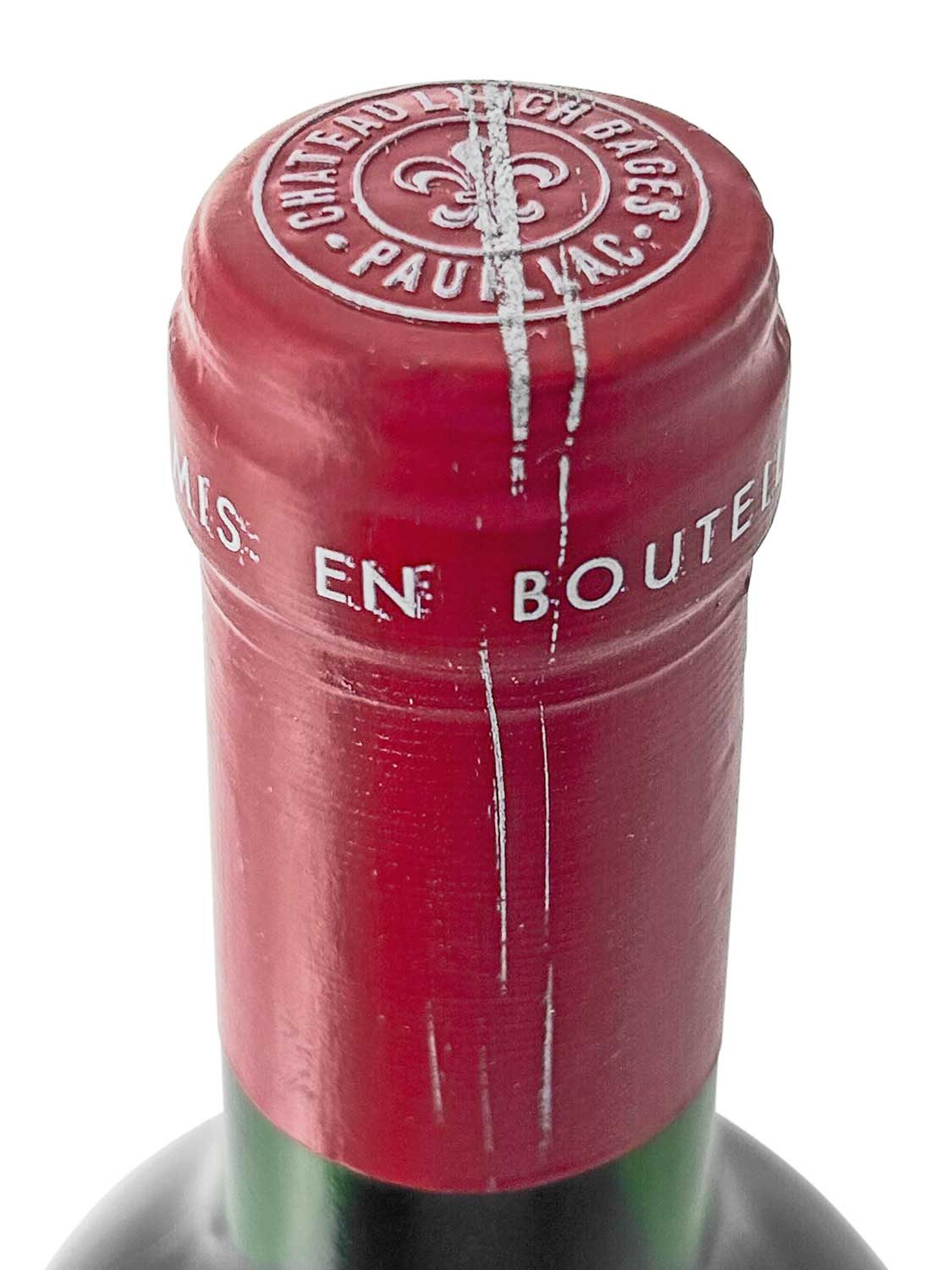 Kapsel einer Weinflasche von Chateau Lynch Bages 1985