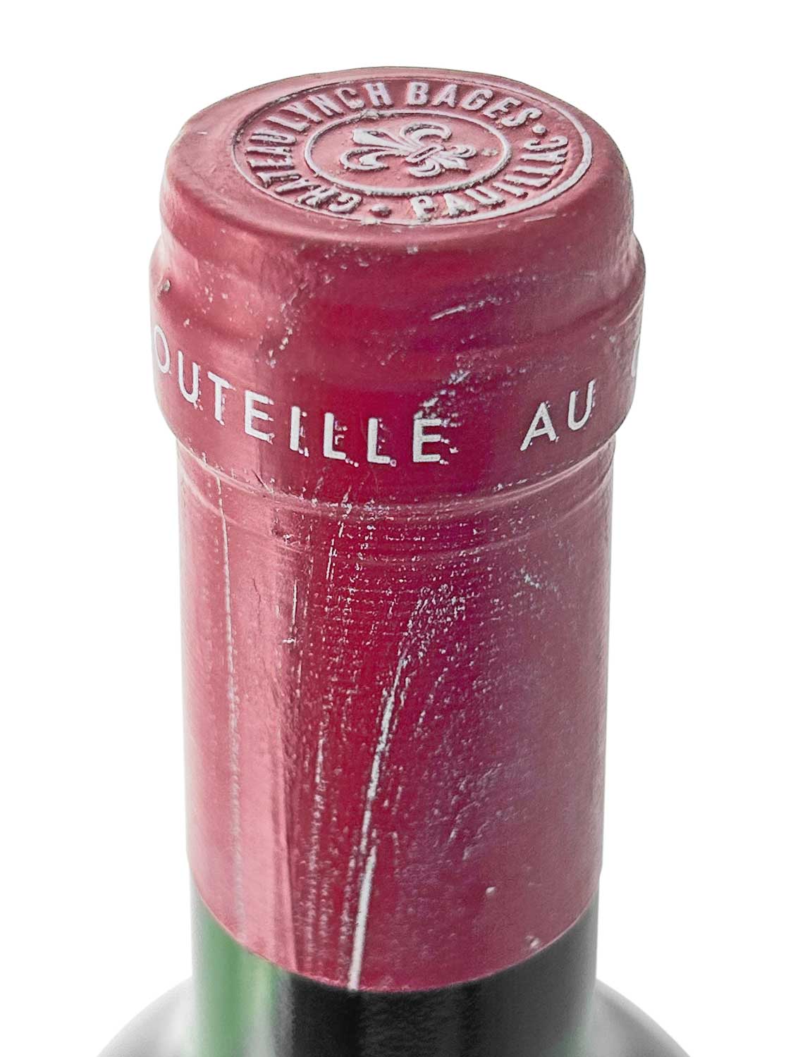 Kapsel einer Weinflasche von Chateau Lynch Bages 1985