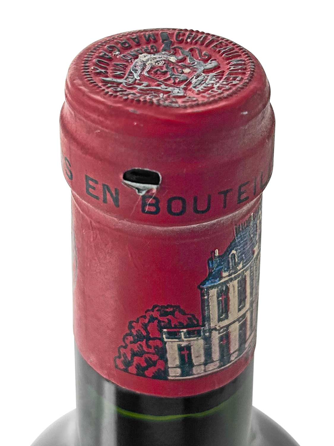 Kapsel Weinflasche von Chateau Malescot St. Exupery 1977