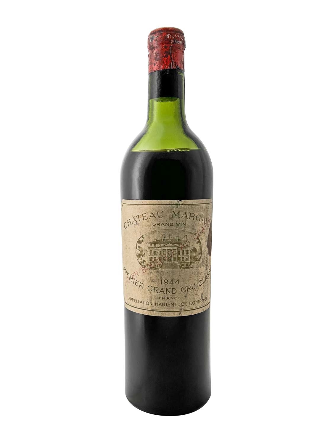 Eine Weinflasche von Chateau Margaux 1944