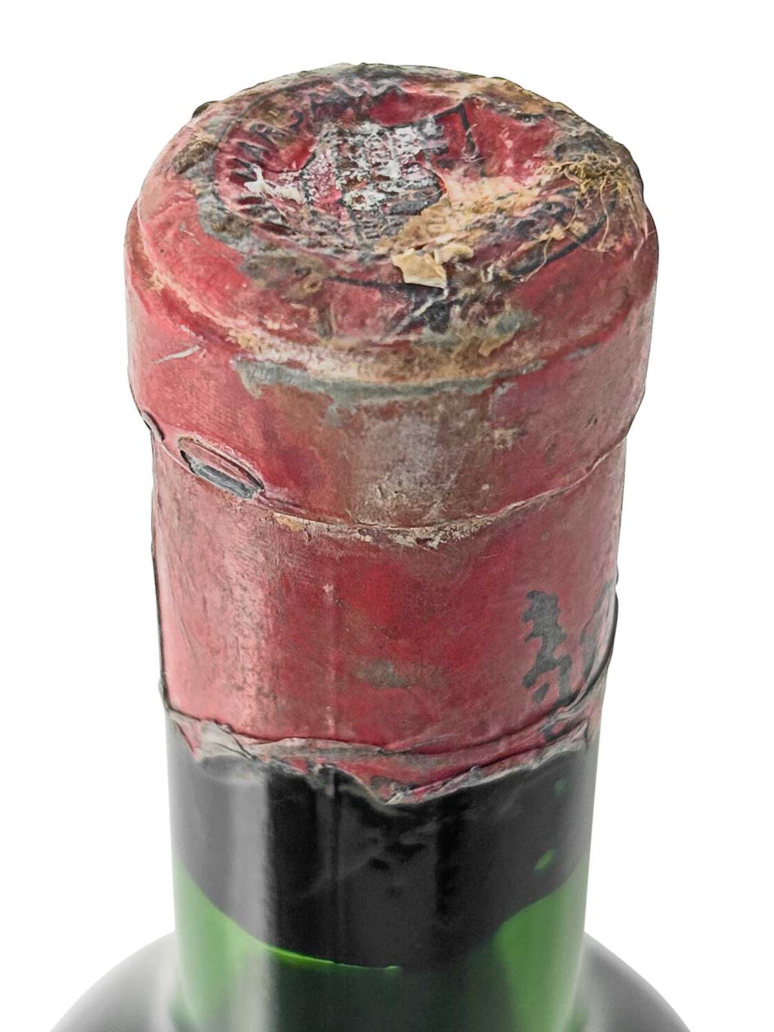 Kapsel einer Weinflasche von Chateau Margaux 1967