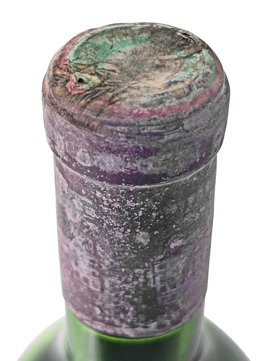 Kapsel einer Weinflasche von Chateau Margaux 1970