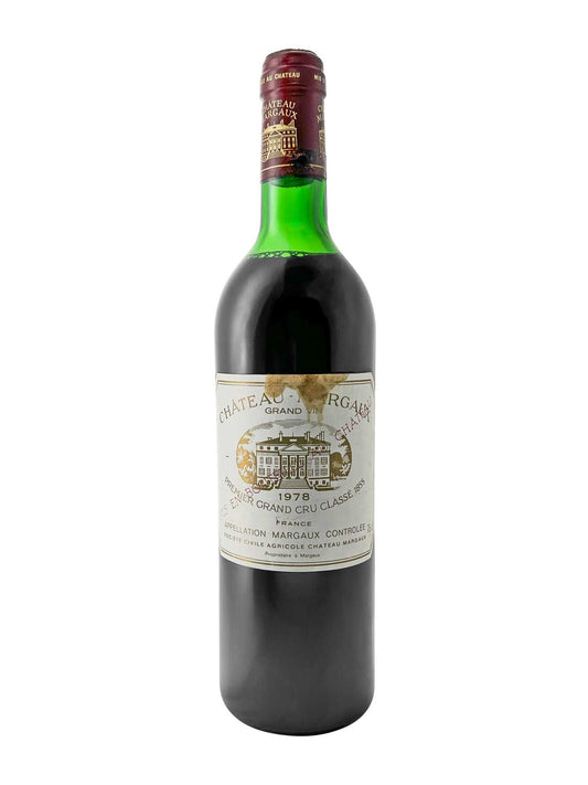 Eine Weinflasche von Chateau Margaux 1978