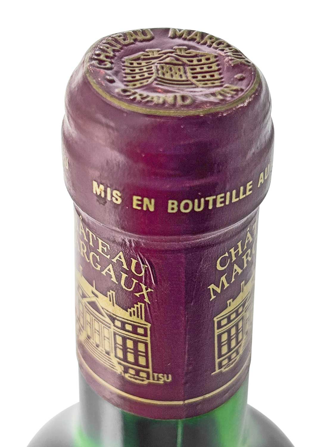 Kapsel einer Weinflasche von Chateau Margaux 1978