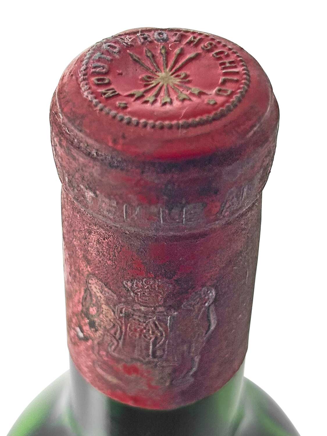 Kapsel einer Weinflasche von Chateau Mouton Rothschild 1968