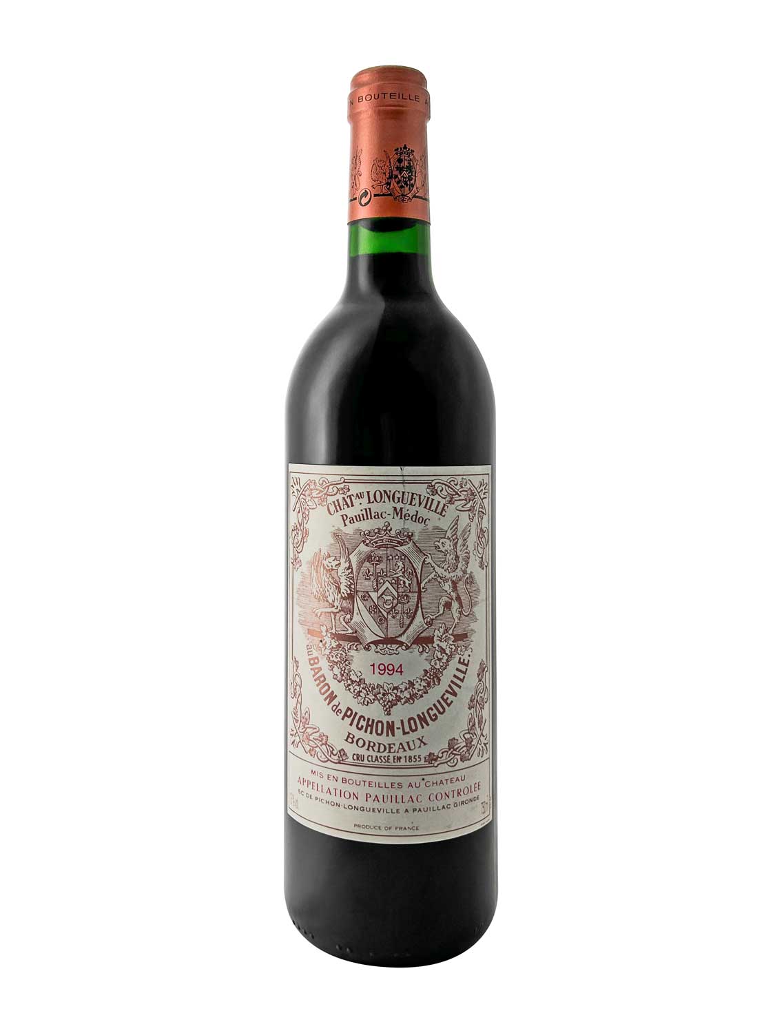 Eine Weinflasche von Chateau Pichon Baron au Baron de Pichon Longueville 1994