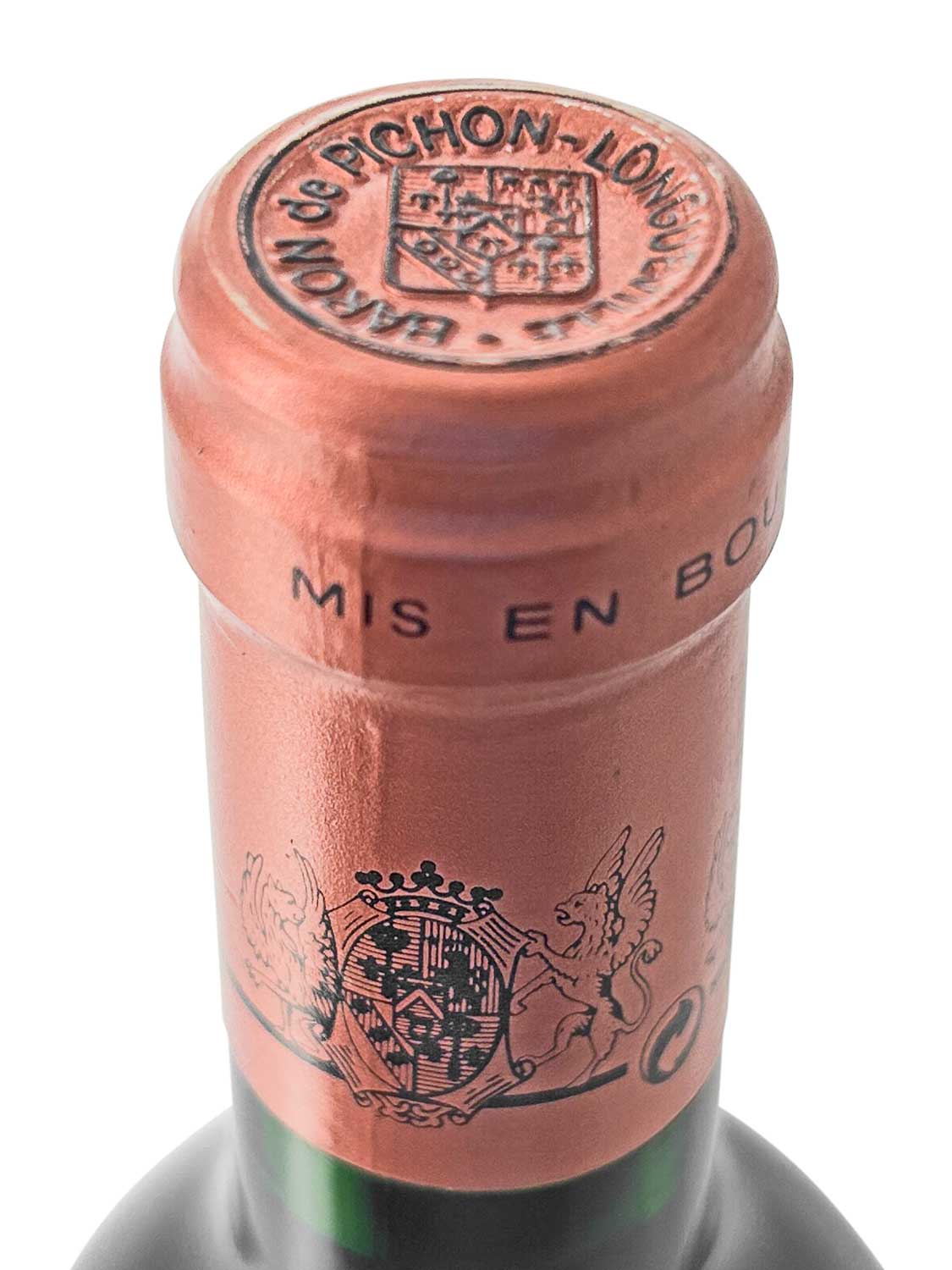 Kapsel einer Weinflasche von Chateau Pichon Baron au Baron de Pichon Longueville 1994