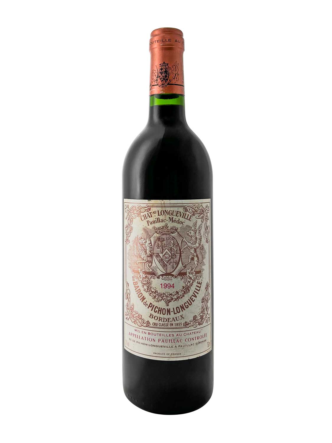 Eine Weinflasche von Chateau Pichon Baron au Baron de Pichon Longueville 1994
