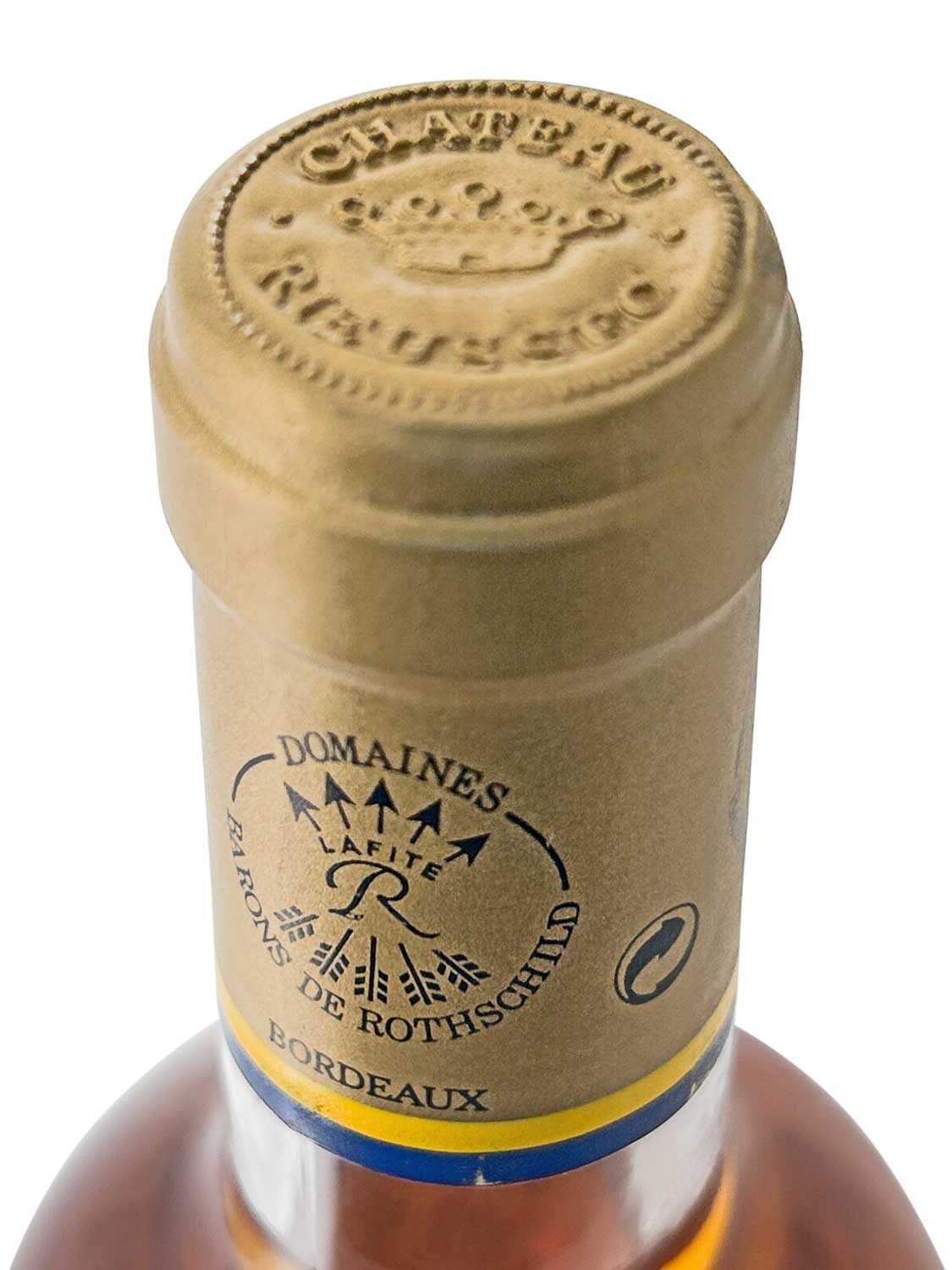 Kapsel einer Weinflasche von Chateau Rieussec 2005