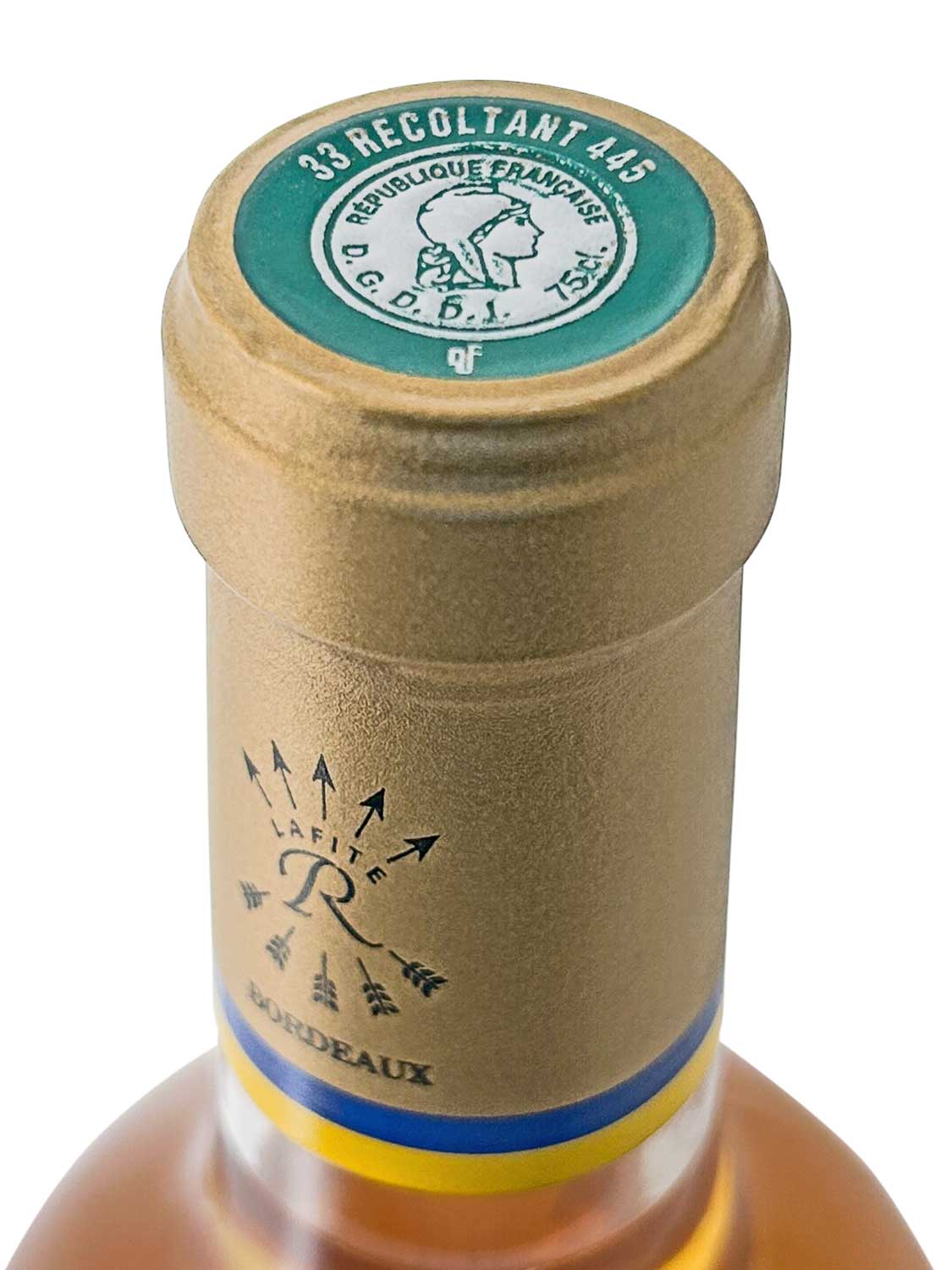 Kapsel einer Weinflasche von Chateau Rieussec 2010