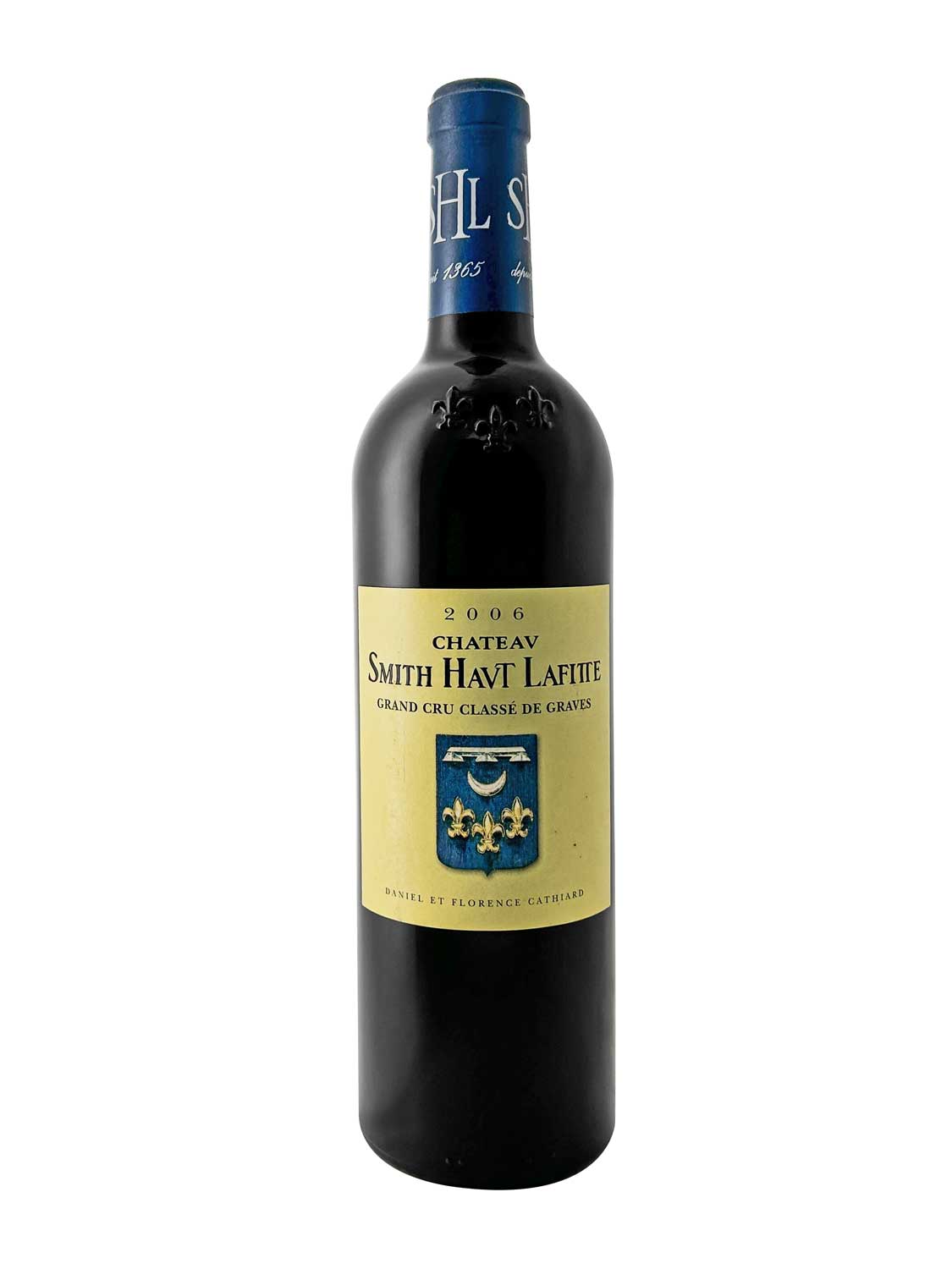 Eine Weinflasche von Chateau Smith Haut Lafitte 2006
