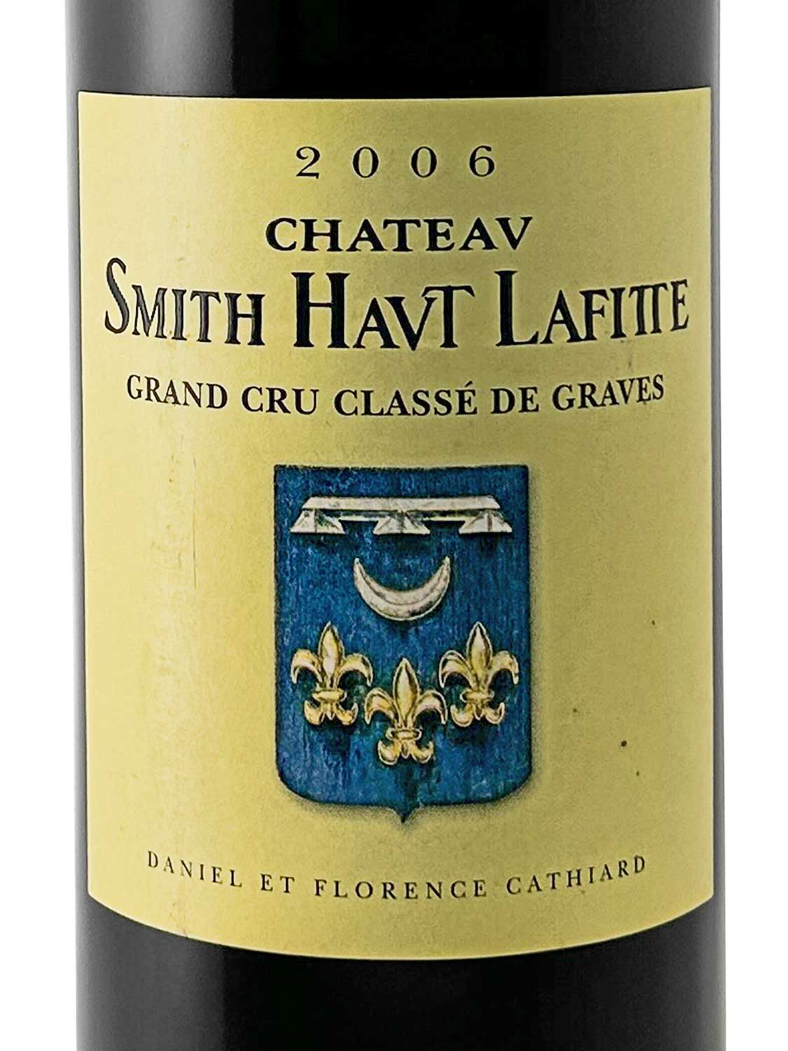Etikett einer Weinflasche von Chateau Smith Haut Lafitte 2006