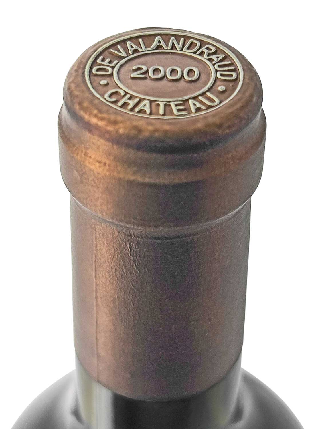 Kapsel einer Weinflasche von Chateau Valandraud 2000