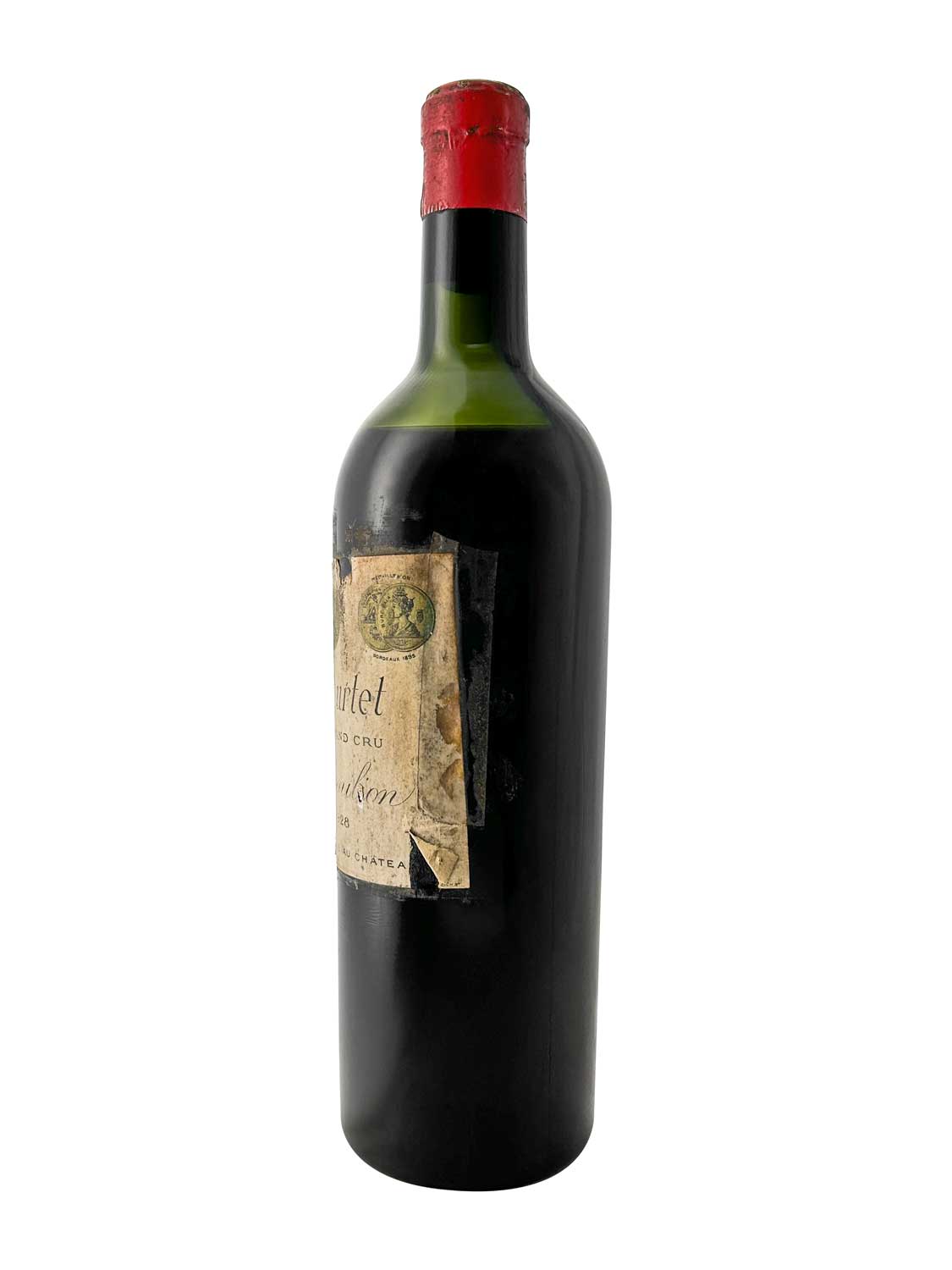 Eine Weinflasche von Clos Fourtet 1928